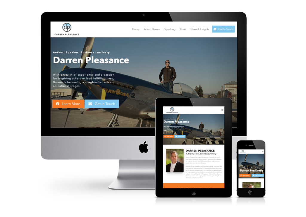 Darren Pleasance website responsiveness across multiple devices