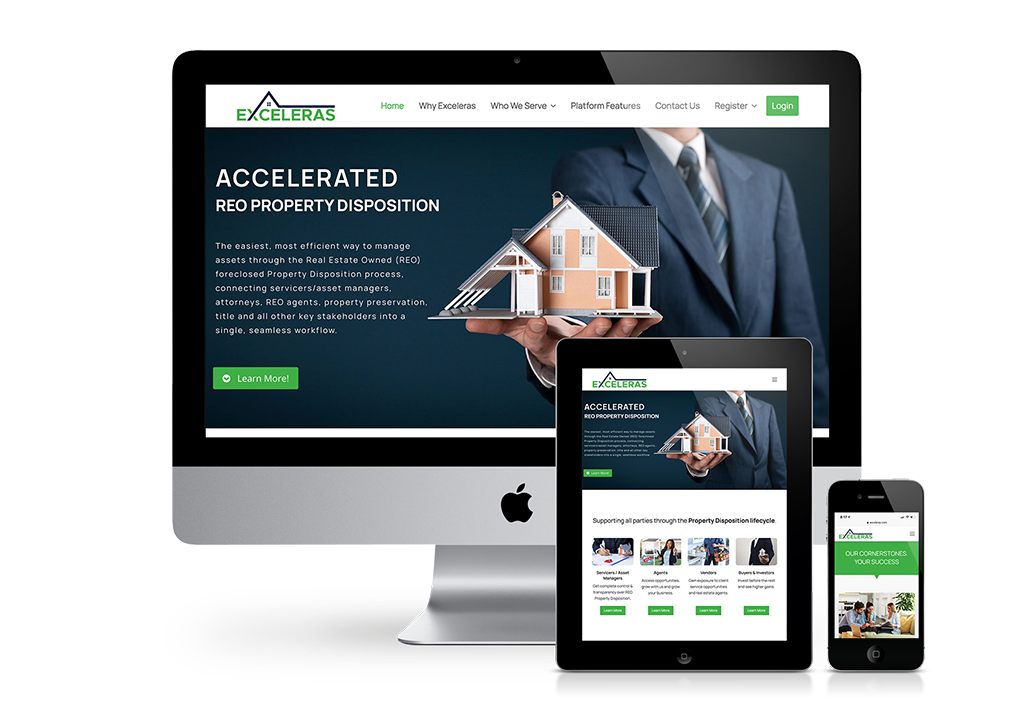 Exceleras website responsiveness across multiple devices