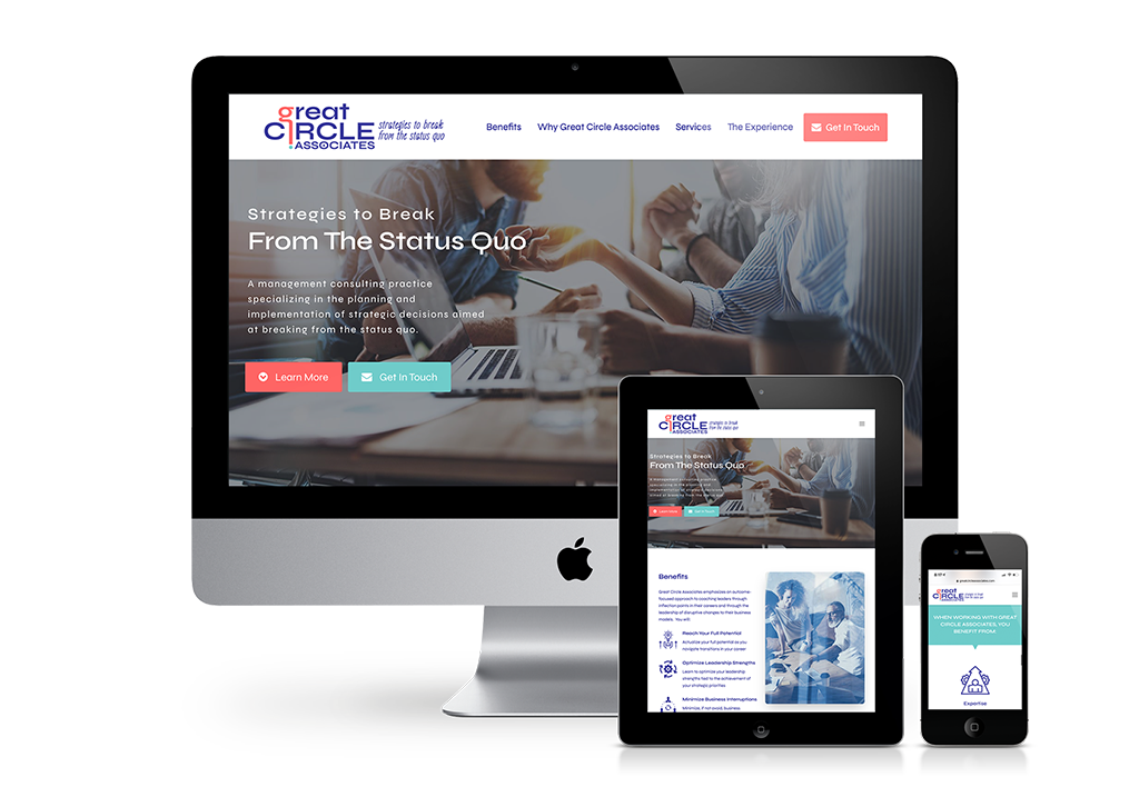 Great Circle Associates website responsiveness across multiple devices